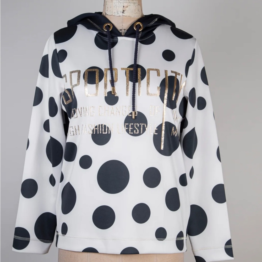 Sport City Polka Dot Hoodie Gold‎ Logo European